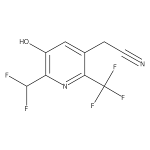 2-(Difluoromethyl)-3-hydroxy-6-(trifluoromethyl)pyridine-5-acetonitrile结构式