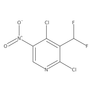 2,4-Dichloro-3-(difluoromethyl)-5-nitropyridine结构式
