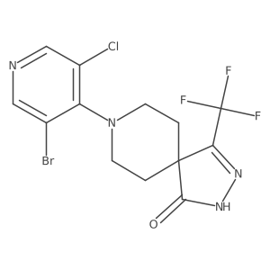 8-(3-Bromo-5-chloropyridin-4-yl)-1-(trifluoromethyl)-2,3,8-triazaspiro[4.5]dec-1-en-4-one Structure