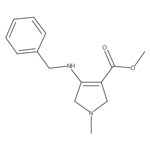 methyl 4-(benzylamino)-1-methyl-2,5-dihydro-1H-pyrrole-3-carboxylate结构式