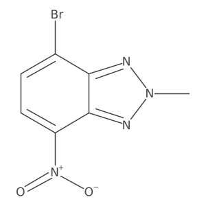 4-Bromo-2-methyl-7-nitro-2H-benzo[d][1,2,3]triazole结构式