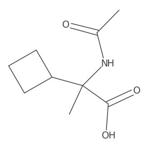 2-Cyclobutyl-2-acetamidopropanoic acid结构式