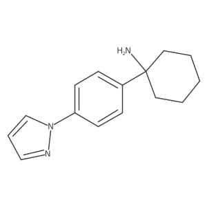1-[4-(1H-pyrazol-1-yl)phenyl]cyclohexan-1-amine Structure