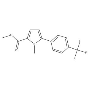 Methyl 1-Methyl-5-[4-(trifluoromethyl)phenyl]pyrrole-2-carboxylate结构式