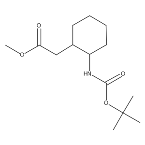 methyl 2-[(1R,2R)-2-{[(tert-butoxy)carbonyl]amino}cyclohexyl]acetate结构式