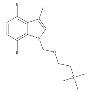 4,7-Dibromo-3-methyl-1-[[2-(trimethylsilyl)ethoxy]methyl]-1H-indole结构式
