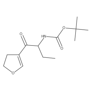 tert-butyl N-[1-(4,5-dihydrofuran-3-yl)-1-oxobutan-2-yl]carbamate结构式
