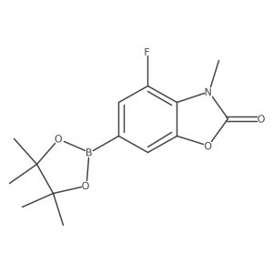 4-Fluoro-3-methyl-6-(4,4,5,5-tetramethyl-1,3,2-dioxaborolan-2-yl)benzo[d]oxazol-2(3H)-one结构式
