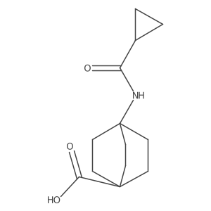 4-(Cyclopropanecarbonyl-amino)-bicyclo[2.2.2]octane-1-carboxylic acid Structure