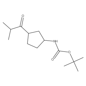 tert-butyl N-[3-(2-methylpropanoyl)cyclopentyl]carbamate结构式