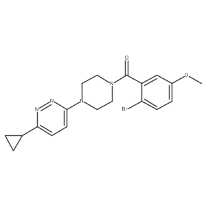 (2-Bromo-5-methoxyphenyl)(4-(6-cyclopropylpyridazin-3-yl)piperazin-1-yl)methanone结构式