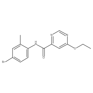 N-(4-bromo-2-methylphenyl)-6-ethoxypyrimidine-4-carboxamide结构式