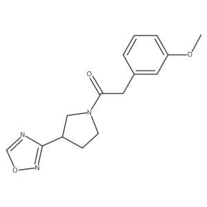 1-(3-(1,2,4-Oxadiazol-3-yl)pyrrolidin-1-yl)-2-(3-methoxyphenyl)ethanone Structure