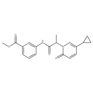 Methyl 3-[2-(3-cyclopropyl-6-oxo-1,6-dihydropyridazin-1-yl)propanamido]benzoate Structure