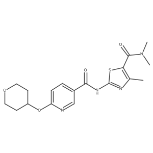 N,N,4-trimethyl-2-(6-((tetrahydro-2H-pyran-4-yl)oxy)nicotinamido)thiazole-5-carboxamide Structure