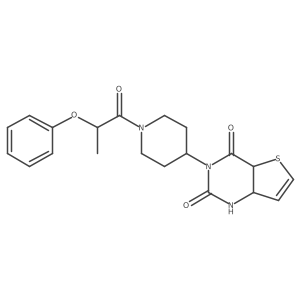 3-[1-(2-phenoxypropanoyl)piperidin-4-yl]-4a,7a-dihydro-1H-thieno[3,2-d]pyrimidine-2,4-dione Structure