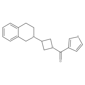 (3-(3,4-dihydroisoquinolin-2(1H)-yl)azetidin-1-yl)(thiophen-3-yl)methanone Structure