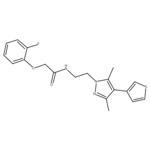 N-(2-(3,5-dimethyl-4-(thiophen-3-yl)-1H-pyrazol-1-yl)ethyl)-2-(2-fluorophenoxy)acetamide Structure