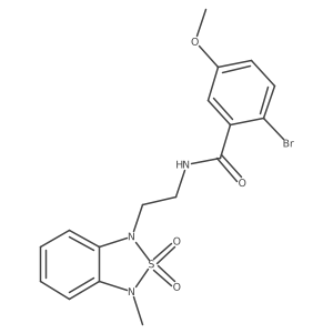 2-bromo-5-methoxy-N-(2-(3-methyl-2,2-dioxidobenzo[c][1,2,5]thiadiazol-1(3H)-yl)ethyl)benzamide结构式