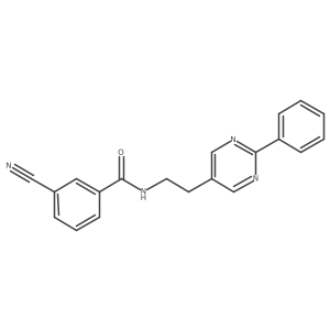 3-cyano-N-(2-(2-phenylpyrimidin-5-yl)ethyl)benzamide结构式
