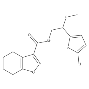 N-(2-(5-chlorothiophen-2-yl)-2-methoxyethyl)-4,5,6,7-tetrahydrobenzo[d]isoxazole-3-carboxamide Structure
