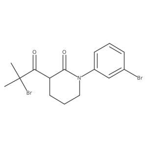 3-(2-Bromo-2-methylpropanoyl)-1-(3-bromophenyl)piperidin-2-one Structure