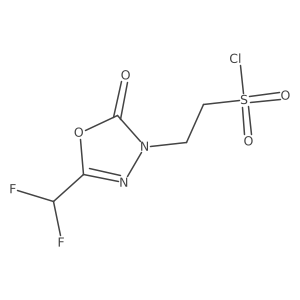 2-[5-(Difluoromethyl)-2-oxo-2,3-dihydro-1,3,4-oxadiazol-3-yl]ethane-1-sulfonyl chloride Structure