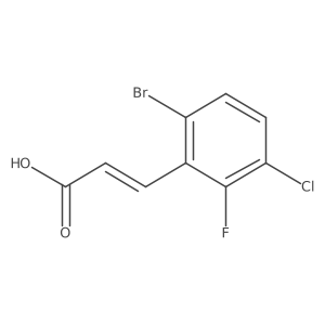 3-(6-Bromo-3-chloro-2-fluorophenyl)prop-2-enoic acid Structure