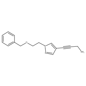 3-{1-[2-(benzyloxy)ethyl]-1H-pyrazol-4-yl}prop-2-yn-1-amine结构式