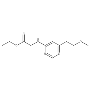 Ethyl 2-{[6-(2-methoxyethyl)pyrimidin-4-yl]amino}acetate Structure