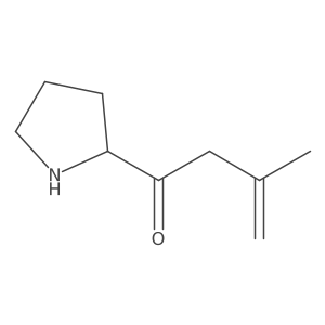 3-methyl-1-[(2S)-pyrrolidin-2-yl]but-3-en-1-one Structure