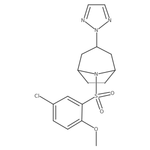 (1R,5S)-8-((5-chloro-2-methoxyphenyl)sulfonyl)-3-(2H-1,2,3-triazol-2-yl)-8-azabicyclo[3.2.1]octane Structure