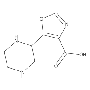 5-[(2R)-piperazin-2-yl]-1,3-oxazole-4-carboxylic acid结构式