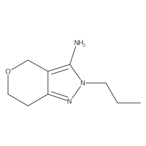 2-propyl-2H,4H,6H,7H-pyrano[4,3-c]pyrazol-3-amine结构式