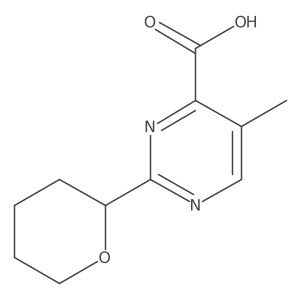 5-Methyl-2-(oxan-2-yl)pyrimidine-4-carboxylic acid Structure
