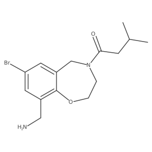 1-[9-(Aminomethyl)-7-bromo-2,3,4,5-tetrahydro-1,4-benzoxazepin-4-yl]-3-methylbutan-1-one Structure