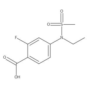 4-(N-ethylmethanesulfonamido)-2-fluorobenzoic acid结构式