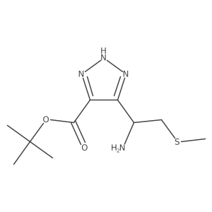 tert-butyl 5-[1-amino-2-(methylsulfanyl)ethyl]-1H-1,2,3-triazole-4-carboxylate Structure