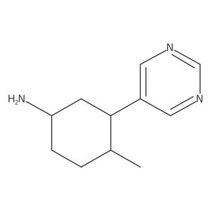 4-Methyl-3-(pyrimidin-5-yl)cyclohexan-1-amine Structure
