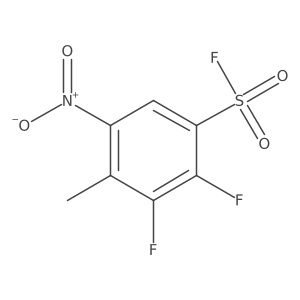 2,3-Difluoro-4-methyl-5-nitrobenzene-1-sulfonyl fluoride Structure