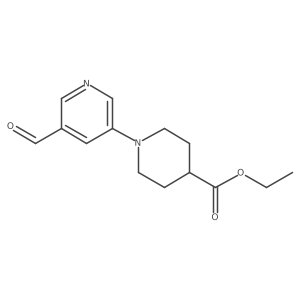 Ethyl 1-(5-formylpyridin-3-yl)piperidine-4-carboxylate结构式