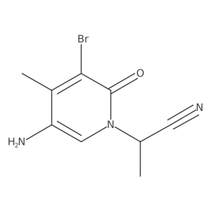 2-(5-Amino-3-bromo-4-methyl-2-oxo-1,2-dihydropyridin-1-yl)propanenitrile结构式