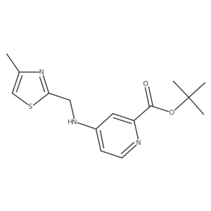 Tert-butyl 4-{[(4-methyl-1,3-thiazol-2-yl)methyl]amino}pyridine-2-carboxylate结构式