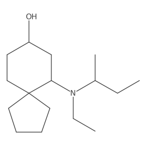 6-[(Butan-2-yl)(ethyl)amino]spiro[4.5]decan-8-ol结构式