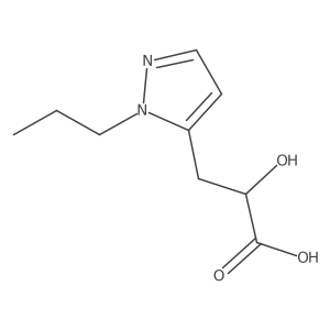 2-hydroxy-3-(1-propyl-1H-pyrazol-5-yl)propanoic acid结构式