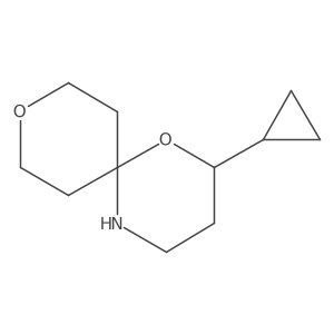 2-Cyclopropyl-1,9-dioxa-5-azaspiro[5.5]undecane结构式