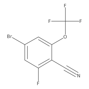 4-Bromo-2-fluoro-6-(trifluoromethoxy)benzonitrile结构式