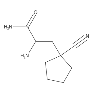2-Amino-3-(1-cyanocyclopentyl)propanamide结构式