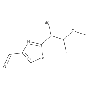 2-(1-Bromo-2-methoxypropyl)-1,3-thiazole-4-carbaldehyde结构式