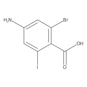 4-Amino-2-bromo-6-iodobenzoic acid结构式
